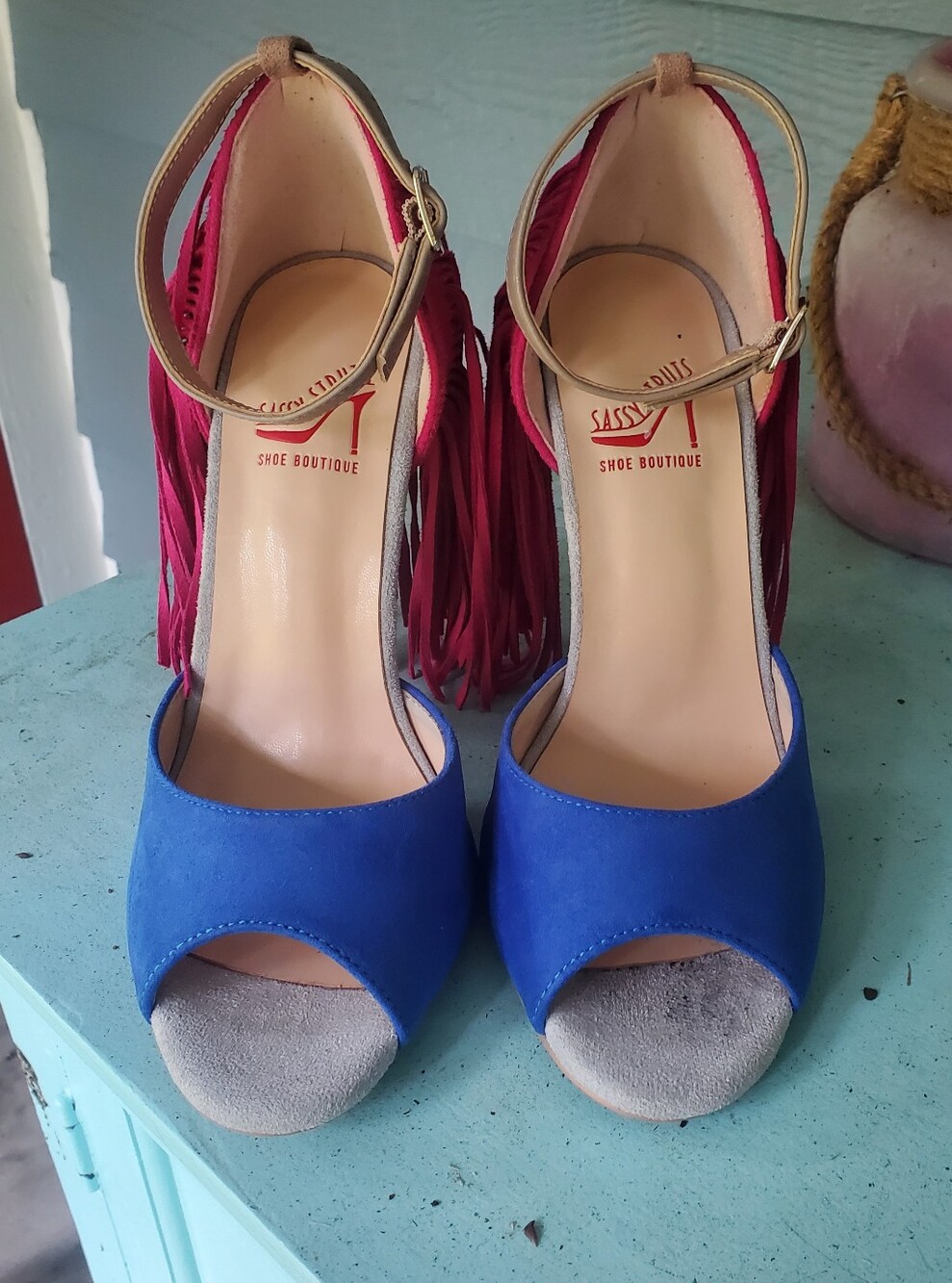 Sassy Struts Fringe Heels - Picture 3 of 7